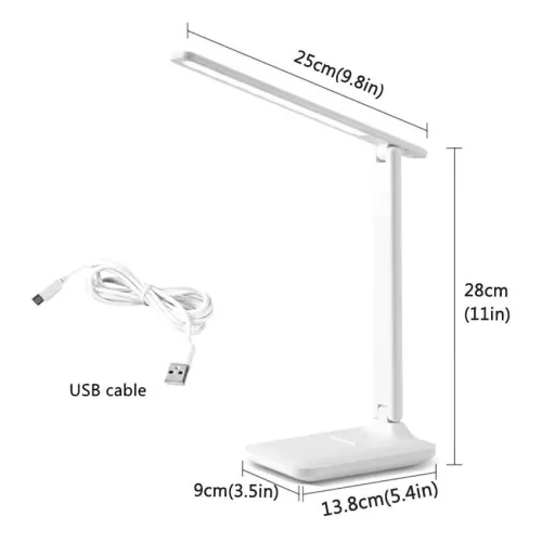 Lampe de Bureau Table LED de chevet Veilleuse avec protection oculaire USB MT-ACC24