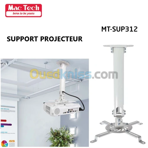 Support Plafond Vidéoprojecteur universel DATA SHOW Projecteur ajustable 38-58cm 13.5Kg DATASHOW