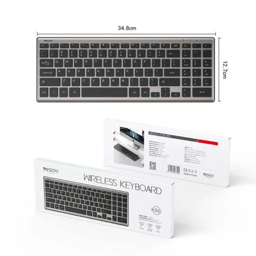Clavier sans-fil 2.4Ghz YESIDO KB10 Portable Pour Windows / Mac / Linux