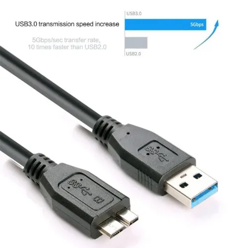 Cable Disque dur externe USB 3.0 Type-A vers Micro B 50cm