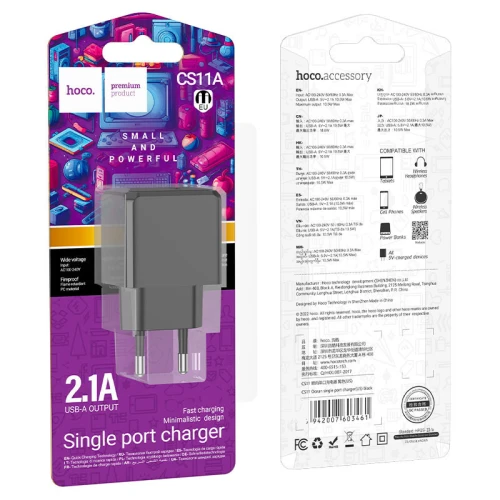 HOCO CS11A Chargeur Prise USB 5V 2.1A