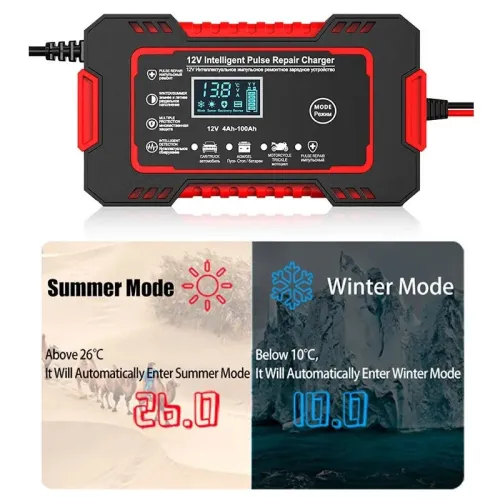 Chargeur rapide de batterie de voiture AUTO LCD, réparation SnapPulse, acide de plomb AGM 12v 6A