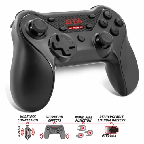 Manette Gamepad sans-fil 2.4Ghz rechargeable advance GTA GTA-RFXGP Pour PC PS3 ANDROID