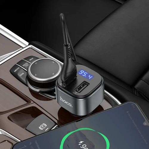 HOCO E67 Emeteur Radio FM Bluetooth et Chargeur AUTO USB QC3.0 18W