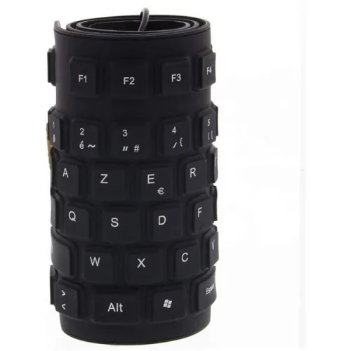 Clavier Flexible Pliable Filaire USB en Silicone étanche