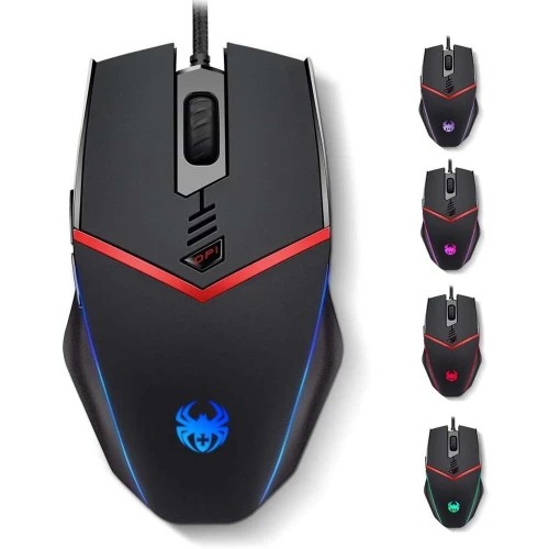 Souris Gaming Filaire USB Zelotes C-13 3200DPI RGB avec poids amovibles