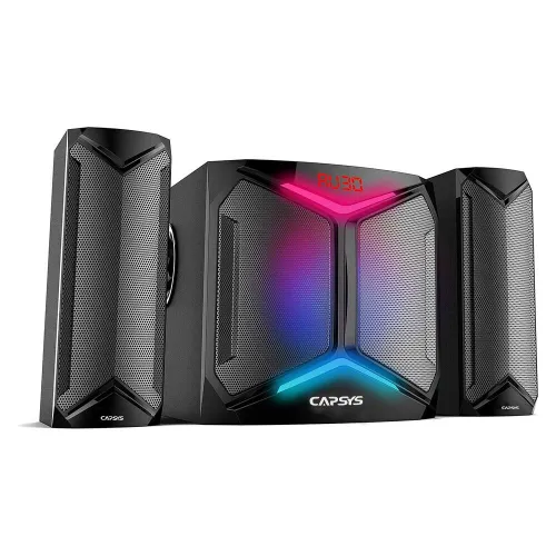 CAPSYS ECO 9 Haut-Parleur Bluetooth 50W RGB avec Radio FM, USB, SD, AUX IN et Télécommande