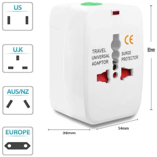 Prise Adaptateur Universel de Voyage EU UK US AU