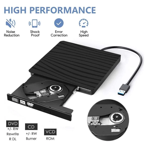 Lecteur Graveur Externe DVD CD ROM RAM RW USB 3.0 et Type-c 3.1