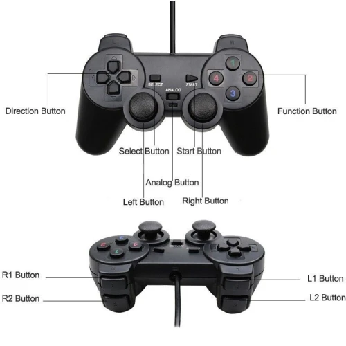 Manette USB Double avec vibration dual shock CAPSYS GS309 pour PC