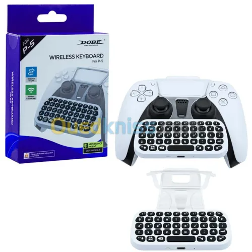 Mini Clavier sans-fil pour Manette PS5 DOBE TP5-0556 avec support