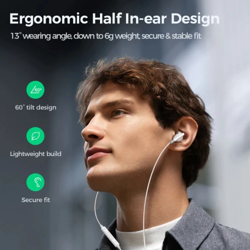 Ecouteur Filaire AUX 3.5mm Série Half In-Ear Joyroom JR-EW01