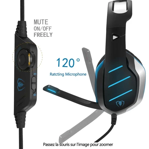 Casque Pro Gaming Beexcellent GM-3 multiplateforme pour PS4 PC Xbox One Mac Nintendo Switch LED