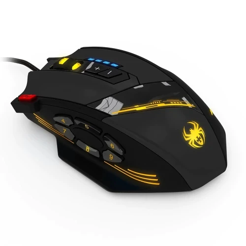 Souris Gaming Filaire USB 12 boutons programmables Zelotes C-12 4000DPI RGB avec poids amovibles