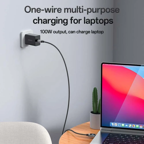 YESIDO CA179 Câble USB-C Type-c vers USB-C 100W avec affichage LED de puissance