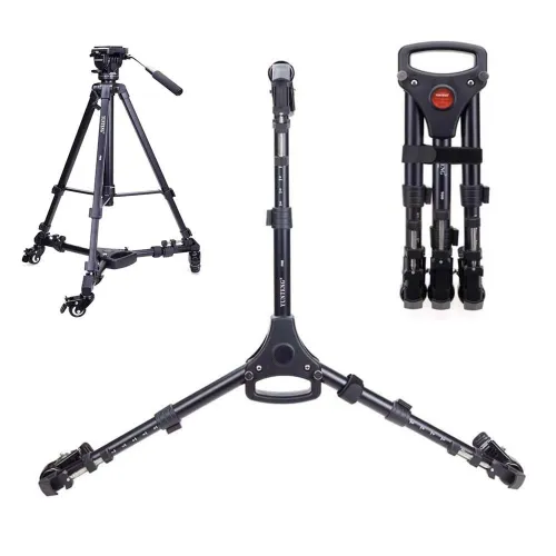 Chariot support trépied Professionnel Yunteng 900 avec 3 roues en aluminium charge MAX:15Kg