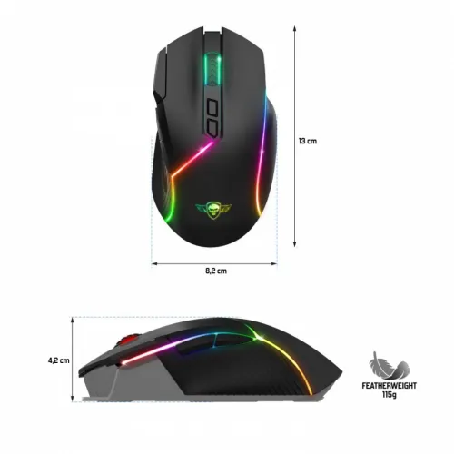 Souris Gaming sans-fil Rechargeable 400mAh Spirit Of Gamer XPERT-M200 RGB 10000dpi 8 Boutons