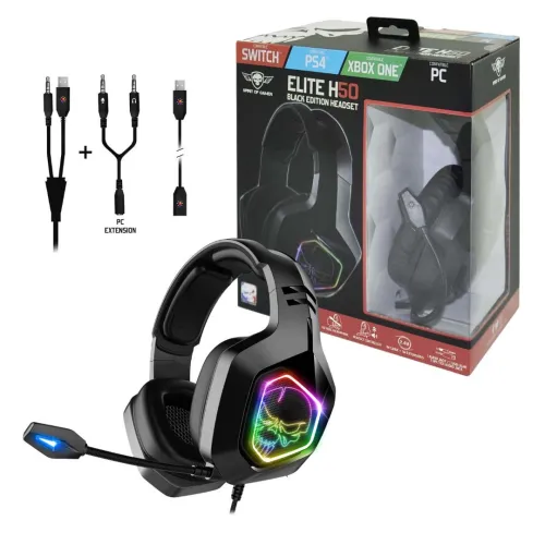 Casque Gaming Spirit Of Gamer ELITE-H50 pour PS4 Xbox One Switch PC - BLACK EDITION / ARTIC EDITION