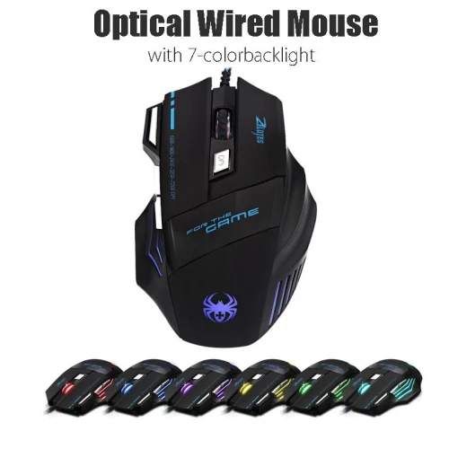 Souris Gaming Filaire USB Zelotes T-80 7200DPI 7 boutons