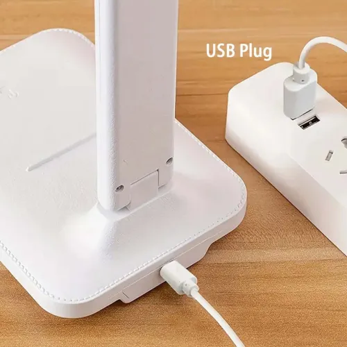 Lampe de Bureau Table LED de chevet Veilleuse avec protection oculaire USB MT-ACC24