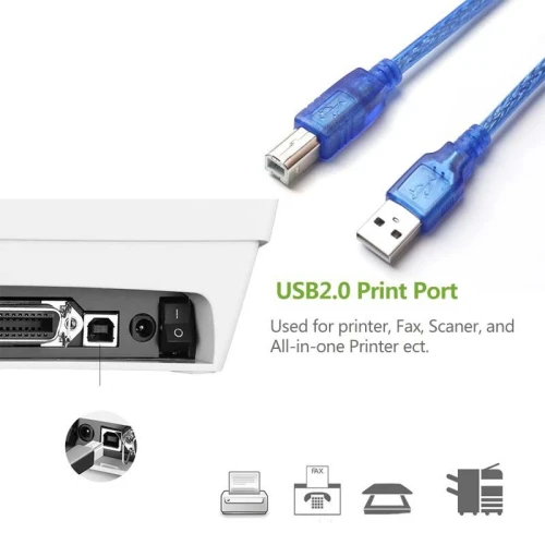 Câble imprimante et Scanner USB 2.0 Type-A vers Type-B avec Filtre 30cm 1.5m 3m 5m 10m