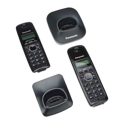 Téléphone sans-fil Numérique Double combine Fixe Maison LCD Panasonic KX-TG1612 DECT