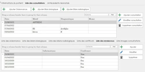 Gestion de cabinet médicale pédiatrie