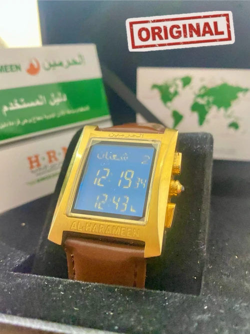 ساعة الحرمين AL-HARAMEEN HA-6287 الأصلية أوقات الصلاة و مقاومة للماء إصدار 2022 ضمان 6 أشهر و توصيل مجاني (مستعملة)