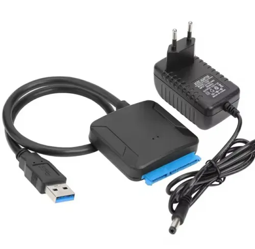 Adaptateur SATA vers USB 3.0 avec Alimentation 12V (Pour SSD/HDD 2.5" et 3.5")