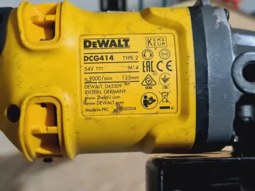 Meuleuse sans fil 125mm 54V 6.0Ah DEWALT DCG414 (BL-2018)