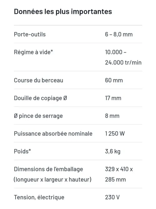 Défonceuse compact et puissante 1250W - BOSCH GOF 1250 CE (Germany)