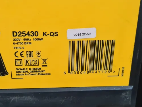 Burineur SDS-Plus 1000W DEWALT D25430 (Czech Republic)