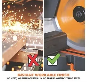 Scie à onglet radiale 210mm 1500W lame TCT coupe tout - ÉVOLUTION R210SMS