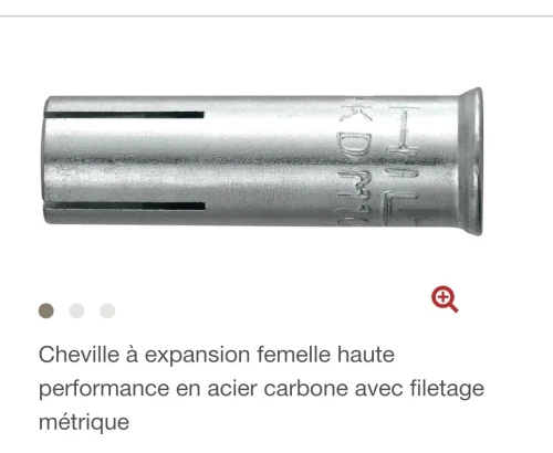 HILTI HKD M12x50 - Cheville à expansion femelle métrique (sachet de 25pcs)