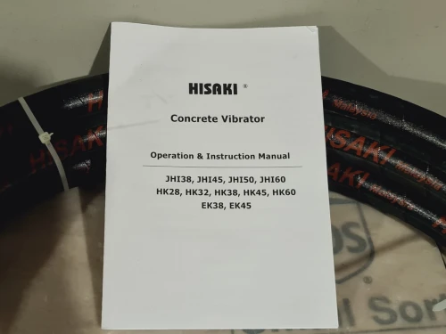 Flexible vibreur a béton original 38mm 1-3/8" x 6 mètre type (P) - HISAKI JHI38P (Malaysia)