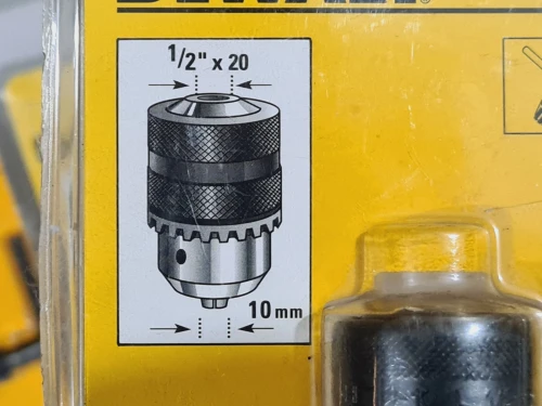 Mandrin à clé original 1/2" 10mm pour les visseuses perceuses électriques (DEWALT-Europe)
