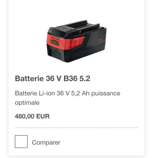 Perforateur sans fil 36V 5.2Ah ultra puissant HILTI TE 30-A36 ATC/AVR (BL-Austria)