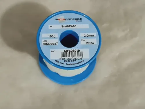 Fil etain original 40% bobine de 150g 0.8/1.0/1.5/2.0/2.6mm METACONCEPT (Europe)