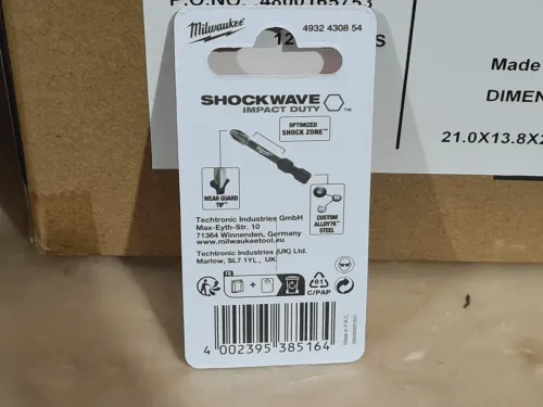 Embout original MILWAUKEE PH2 50/90mm SHOCKWAVE 