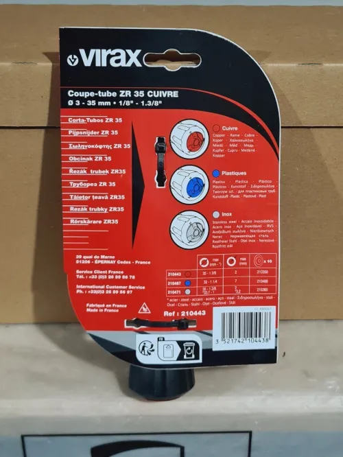 VIRAX 2104 - coupe tube cuivre 16mm /28mm /35mm /54mm (France)