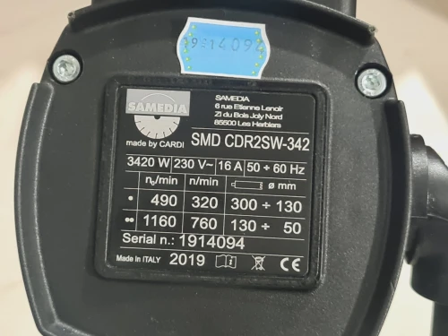 Carotteuse diamant 3420W 40-300mm avec Bâti - SAMEDIA CDR2SW-342 (Italy)