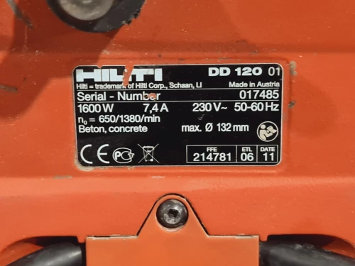 Carotteuse diamant compact 16-162mm HILTI DD 120 (Austria)