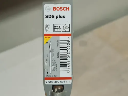 Burin SDS-Plus 250mm pointu / plat - BOSCH long life (italy)