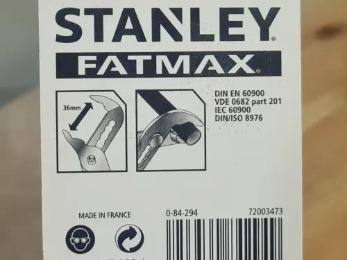 STANLEY Fat-Max 0-84-294 - Pince multiprise isolé 250mm 1000V (France)