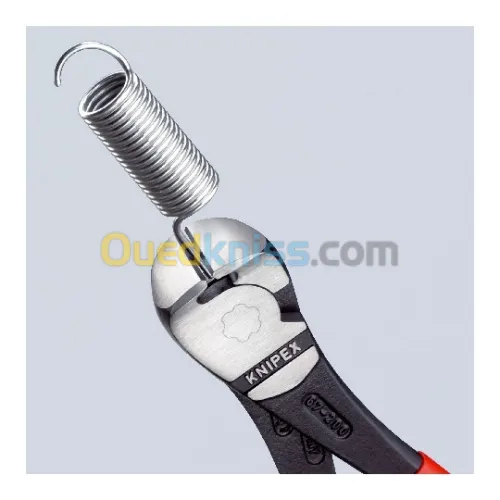 Pince coupante de devant à forte démultiplication KNIPEX 160mm - Gainage PVC - 64 HRC (Germany)