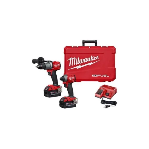 MILWAUKEE 3697-22 kit 2 machines 4ème génération perceuse + Visseuse à choc (USA-AutoStop)