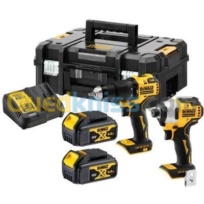 Kit perceuse à percussion + Visseuse à choc - DEWALT DCK2062M2T (BL)