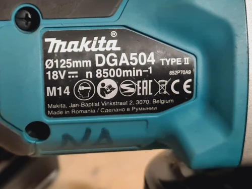Meuleuse sans fil 125mm 18V 5.0Ah MAKITA DGA504 (BL-2021-Romania)