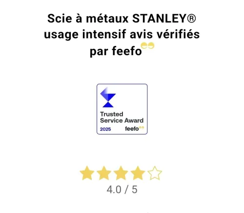 Scie à métaux usage intensif - STANLEY 305mm 136kg (France)