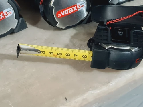 Mètre ruban recto verso Classe II - VIRAX 3mx16mm / 5mx25mm (boîtier inox + caoutchouc)